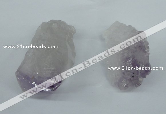 NGP1441 20*45mm - 25*55mm nuggets amethyst gemstone pendants