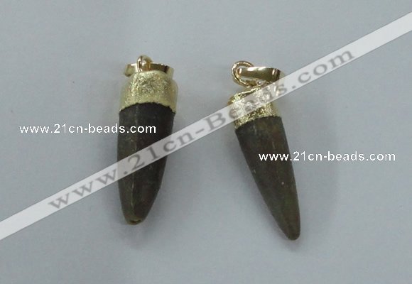 NGP1453 6*20mm - 9*30mm bullet agate gemstone pendants wholesale