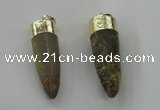 NGP1455 11*35mm - 13*45mm bullet agate gemstone pendants wholesale