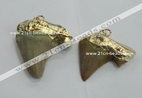 NGP1456 20*30mm - 25*35mm shark teeth pendants wholesale