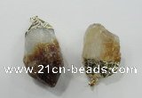 NGP1458 25*40mm - 35*55mm nuggets citrine gemstone pendants