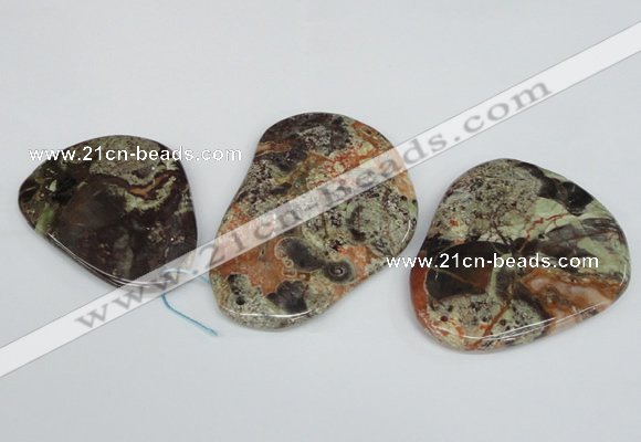 NGP1462 40*50mm - 50*70mm freeform ocean agate pendant wholesale