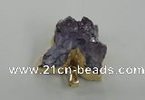 NGP1469 25*35mm - 30*40mm butterfly druzy amethyst gemstone pendants