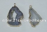 NGP1478 30*45mm - 40*55mm freeform blue lace agate pedants