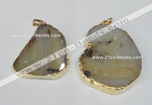 NGP1480 35*45mm - 45*55mm freeform montana agate pedants