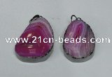 NGP1485 30*45mm - 40*50mm freeform plated druzy agate pendants