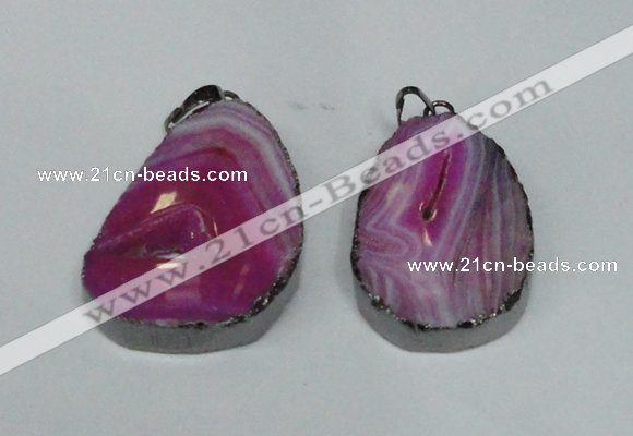 NGP1485 30*45mm - 40*50mm freeform plated druzy agate pendants