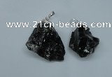 NGP1501 20*30mm - 25*50mm nuggets smoky quartz pendants