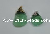 NGP1503 20*30mm - 25*50mm nuggets green fluorite pendants