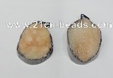 NGP1519 30*35mm - 30*40mm freeform plated druzy agate pendants