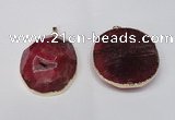 NGP1527 50*55mm - 55*60mm freeform druzy agate pendants