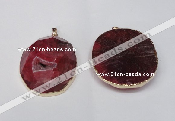 NGP1527 50*55mm - 55*60mm freeform druzy agate pendants