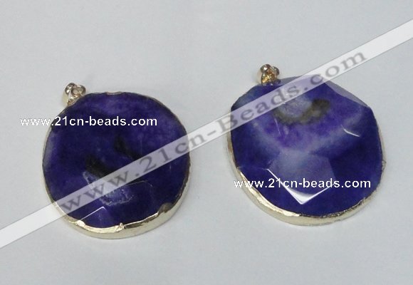 NGP1528 50*55mm - 55*60mm freeform druzy agate pendants