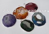 NGP1533 50*55mm - 55*60mm freeform druzy agate pendants