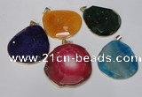 NGP1535 45*55mm - 50*60mm freeform agate gemstone pendants