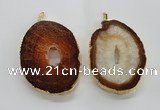 NGP1545 50*65mm - 55*75mm freeform druzy agate gemstone pendants