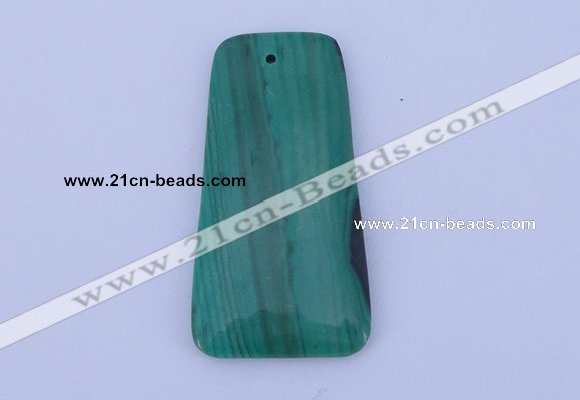 NGP157 2pcs 28*55mm trapezoid synthetic malachite pendants