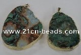 NGP1584 40*50mm - 45*60mm freeform ocean agate gemstone pendants