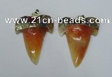 NGP1587 32*42mm - 35*45mm agate gemstone pendants