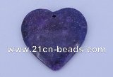 NGP159 2pcs 40*40mm heart kunzite gemstone pendants jewelry