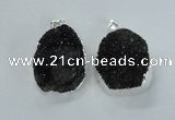 NGP1597 30*35mm - 35*40mm freeform druzy agate pendants