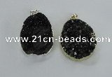 NGP1599 30*35mm - 35*40mm freeform druzy agate pendants