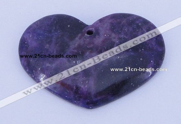 NGP160 2pcs 35*50mm heart kunzite gemstone pendants jewelry