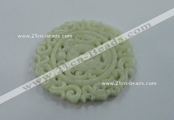 NGP1600 65*70mm Carved natural hetian jade pendants wholesale