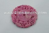 NGP1609 65*65mm Carved dyed natural hetian jade pendants wholesale