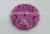 NGP1614 65*65mm Carved dyed natural hetian jade pendants wholesale