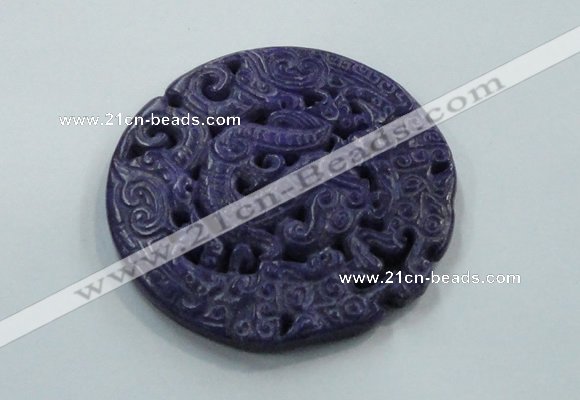 NGP1622 68*68mm Carved dyed natural hetian jade pendants wholesale
