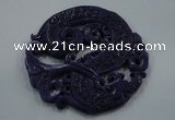 NGP1628 67*70mm Carved dyed natural hetian jade pendants wholesale