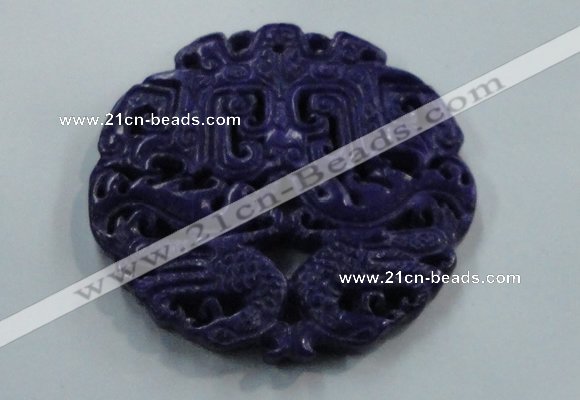 NGP1634 67*68mm Carved dyed natural hetian jade pendants wholesale