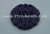 NGP1635 64*64mm Carved dyed natural hetian jade pendants wholesale