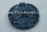 NGP1644 66*67mm Carved dyed natural hetian jade pendants wholesale