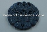 NGP1649 65*65mm Carved dyed natural hetian jade pendants wholesale