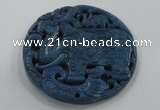 NGP1650 67*67mm Carved dyed natural hetian jade pendants wholesale