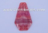 NGP166 2pcs 35*60mm dyed rhodochrosite gemstone pendants