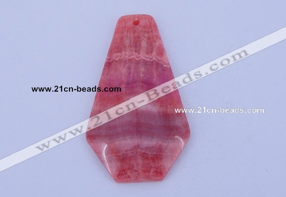 NGP166 2pcs 35*60mm dyed rhodochrosite gemstone pendants