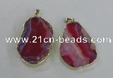 NGP1662 30*40mm - 35*45mm freeform druzy agate pendants