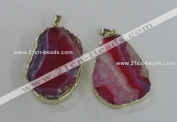 NGP1662 30*40mm - 35*45mm freeform druzy agate pendants