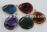 NGP1663 40*50mm - 45*55mm freeform agate gemstone pendants