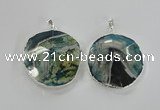 NGP1664 30*35mm - 35*40mm freeform agate gemstone pendants