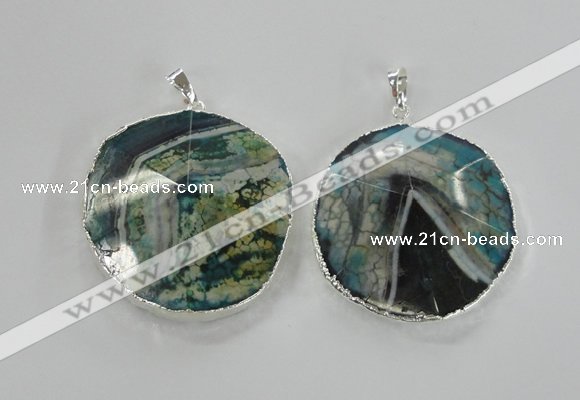 NGP1664 30*35mm - 35*40mm freeform agate gemstone pendants