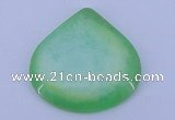 NGP169 2pcs 45*45mm heart dyed white jade gemstone pendants