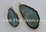 NGP1756 35*60mm - 50*80mm freeform druzy agate gemstone pendants