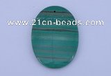 NGP176 2pcs 35*40mm oval synthetic malachite gemstone pendants