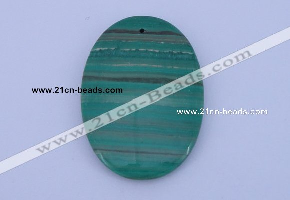 NGP176 2pcs 35*40mm oval synthetic malachite gemstone pendants