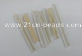 NGP1760 6*55mm - 8*80mm sticks white crystal beads pendants