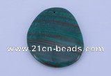 NGP177 2pcs 40*48mm freeform synthetic malachite gemstone pendants